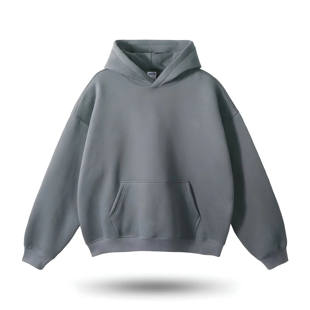 Sweat à capuche surdimensionné gris avec poches pour homme - Neutre paris