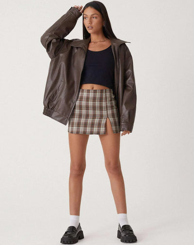 Veste ample surdimensionnée en cuir